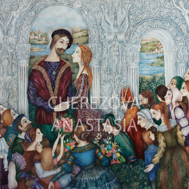  Иллюстрация к сказке Г. Х. Андерсена "Дикие лебеди"