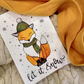 Лис открытка