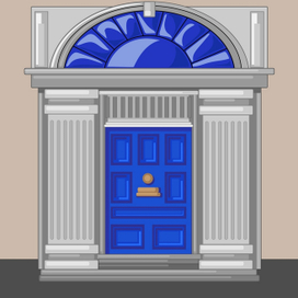 The blue door
