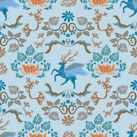 СЕВЕРНЫЙ ЛЕС. Бесшовный паттерн.