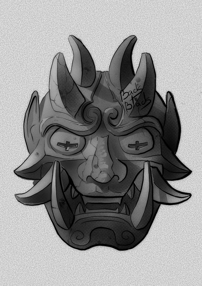 Маска Они Камень