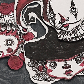 Триптих "Малыши - CREEPYши" (из скетчбука)