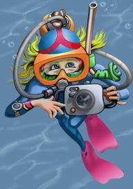 Аквалангистка