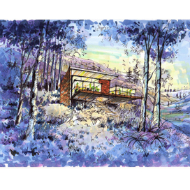 Скетч современного дома