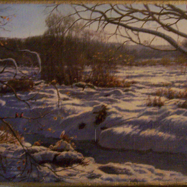 Зимняя Шуя ,х/м , 20Х35 см .