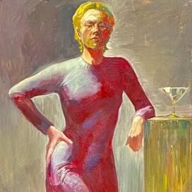 Дама в баре.