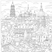 Свято-Успенская Киево-Печерская Лавра. Раскраска