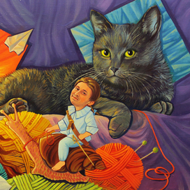 Композиция с котиком №2