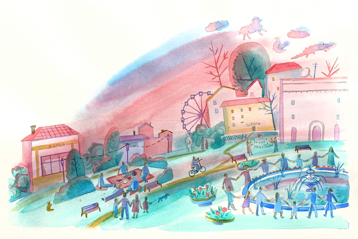 Иллюстрация к сказке "Однажды в Капустине"