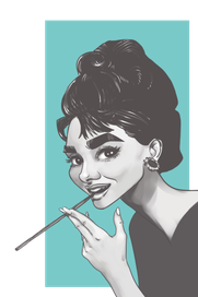 Одри Хепберн ч/б