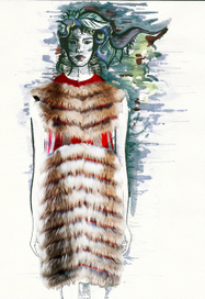 Иллюстрации для меховой коллекции, созданной Вардуи Назарян специально для компании Selvaggio