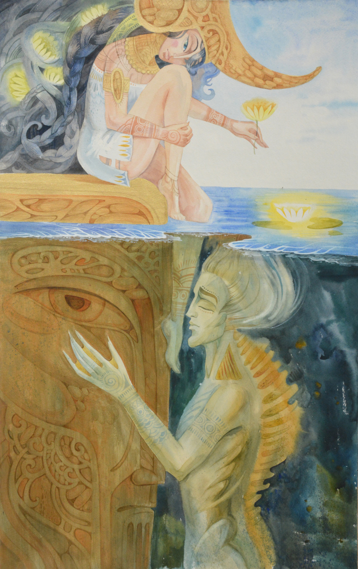 My heart is under deep dark water.