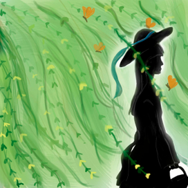 Девушка под ивой