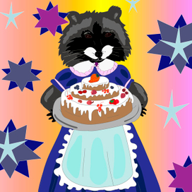 Енотиха с тортом