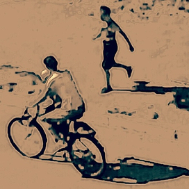 моя мама - лучшая велосипедистка!...