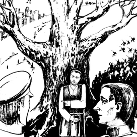 Иллюстрация для рассказа А. Евсюкова "Гранатовое дерево".