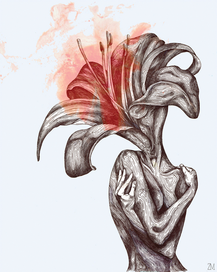 My head is a huge flower