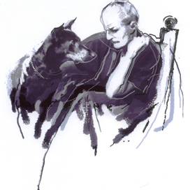 Mikhail Bulgakov's "Master and Margarita". illyustratsiya.Ponty Pilate ...