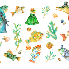 Н. Мишутин "Почему рыбы стали нарядными".