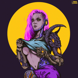 Кибер девушка