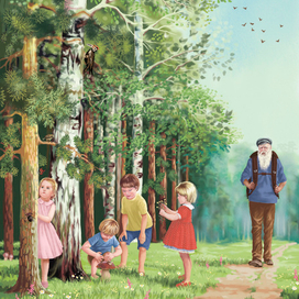 прогулка в лесу