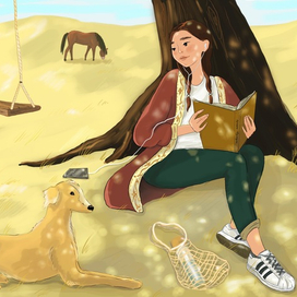 девушка степи