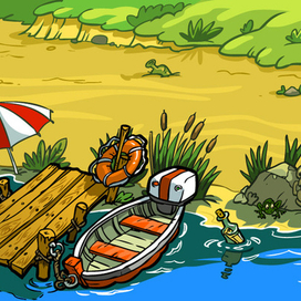 "Река". Фон для онлайн игры