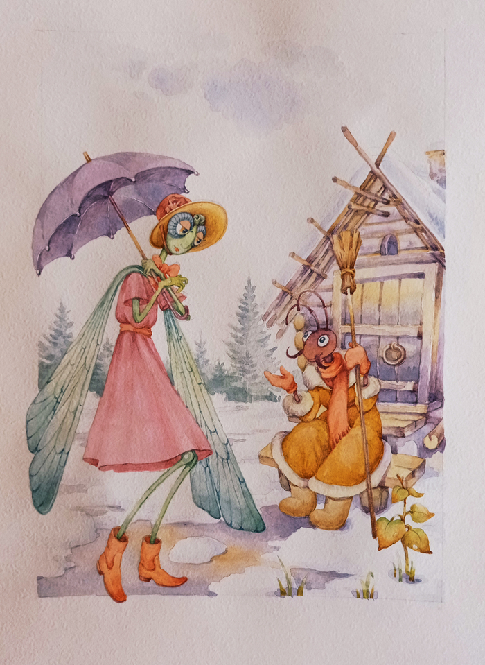 Стрекоза и муравей