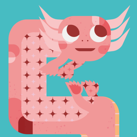 Постер с аксолотолем