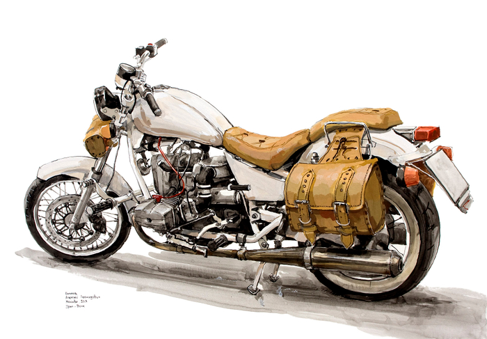 Мотоцикл Урал Волк, рисунок