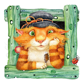 Кот. Титул к литовской сказке