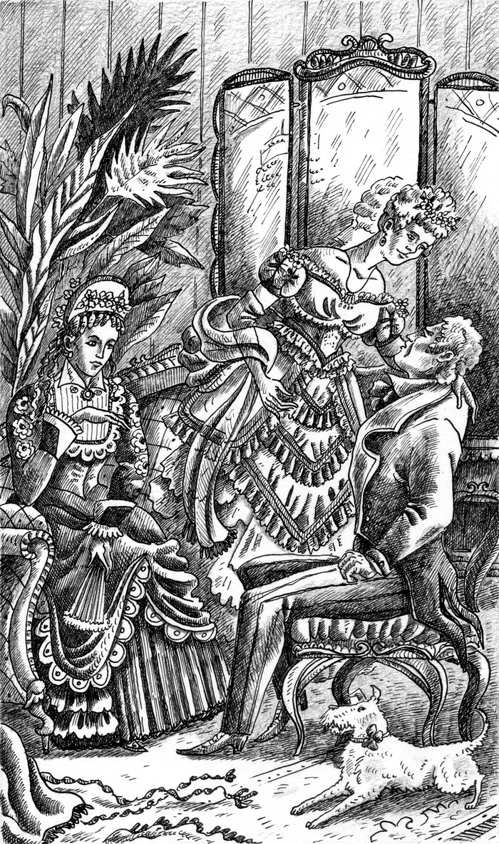 Иллюстрации к роману А. Эвальда «Бриллиантовая дама», издатель ИП Мамонов В.В.