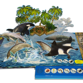 Разворот pop-up книги "В подводном царстве"