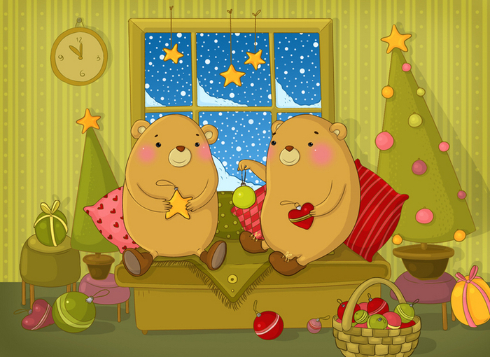 Новогодняя открытка.