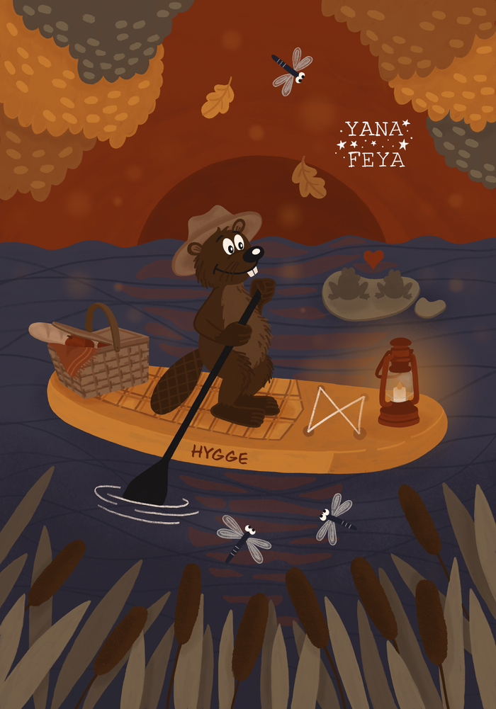 Бобер и восхитительный закат