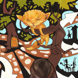 Алиса в стране чудес.Гипнокот.1 из 9ти иллюстраций к сказке.