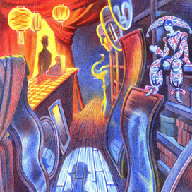 Г.Уэллс "Волшебная лавка" иллюстрация