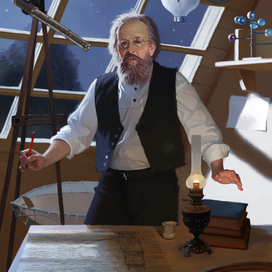 Портрет К. Циолковского