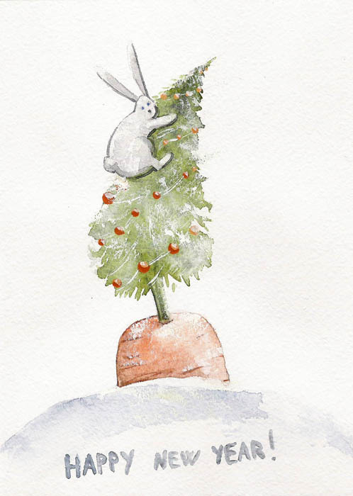 Уходит год кролика