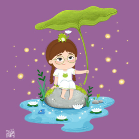 Друзья с лягушонком (челлендж нарисуй в своём стиле) 