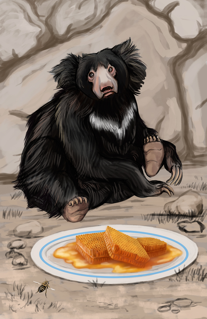 Мишка любит мёд