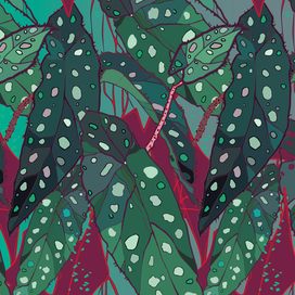 Векторные иллюстрации, бесшовные принты. 