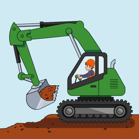 иллюстрация для детской книги о служебной технике