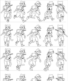 Yoko бег с катаной)))))