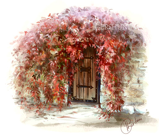 Калитка..этюд.