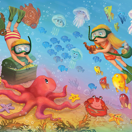 Иллюстрация "Дайвинг"