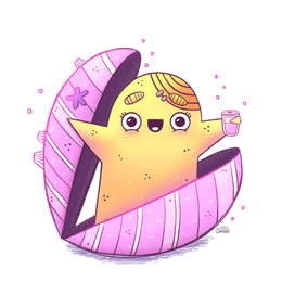 Концепт бренд-персонажа для кафе "Мидия"