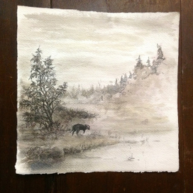 Осенний куст и нечто