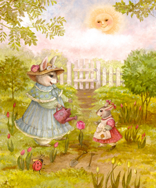 Цветы и зайки