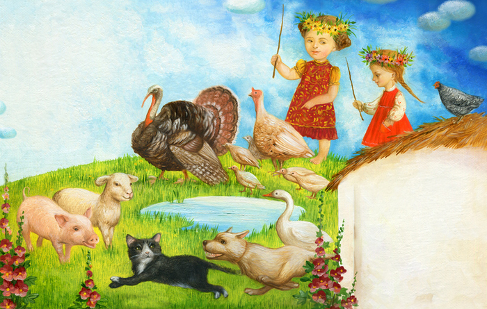 Ішов індик понад водичкою